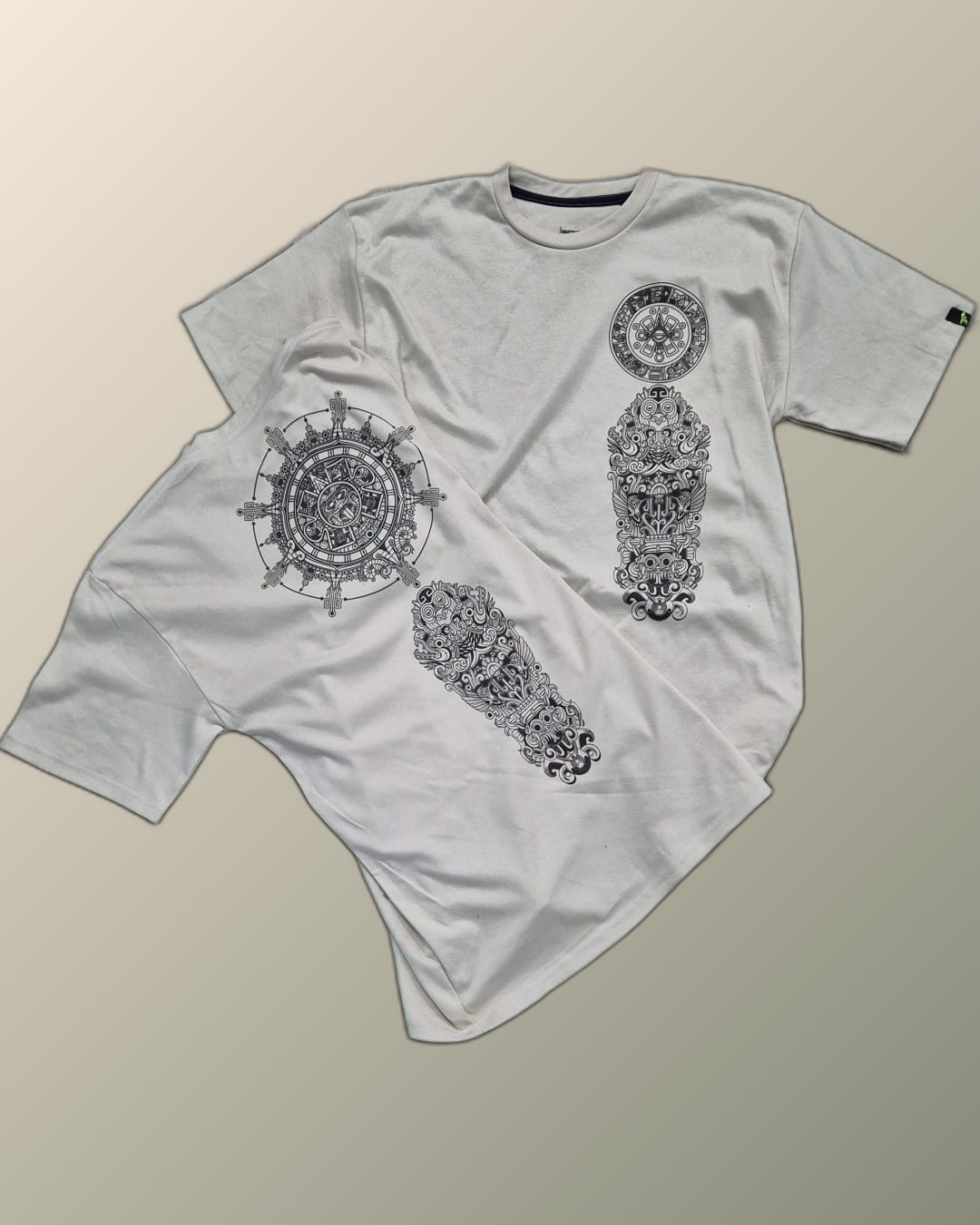 Psychedelic Preshispanic Codex Inspired T-shirt | UV Reactive Screen print | Rave Festival Wear