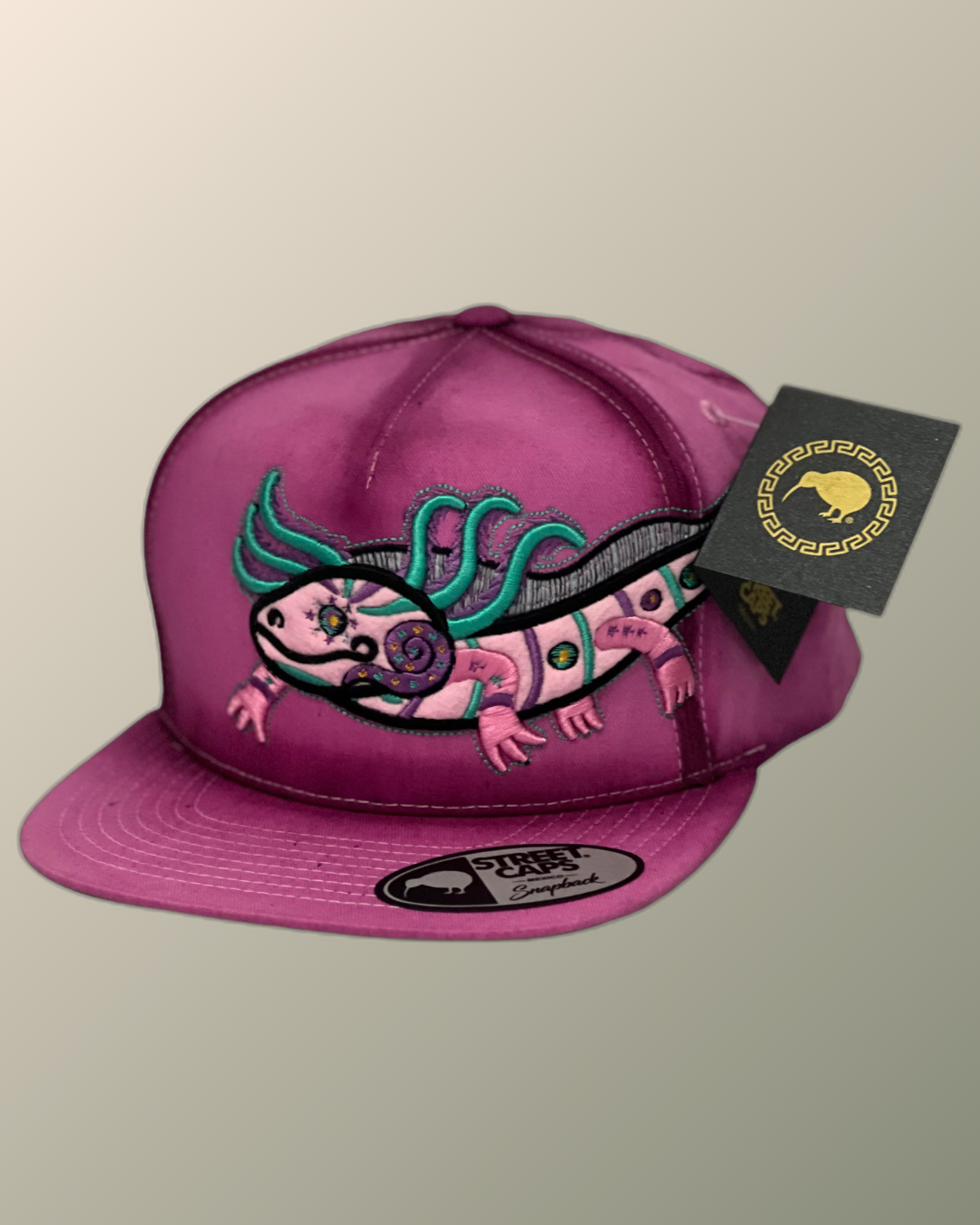 Axolotl Tie Dye Hat | Flat Bill Hat | Baseball Hat | Street Caps | Limited Edition