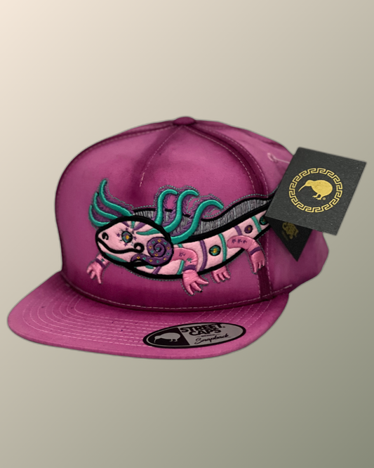 Axolotl Tie Dye Hat | Flat Bill Hat | Baseball Hat | Street Caps | Limited Edition