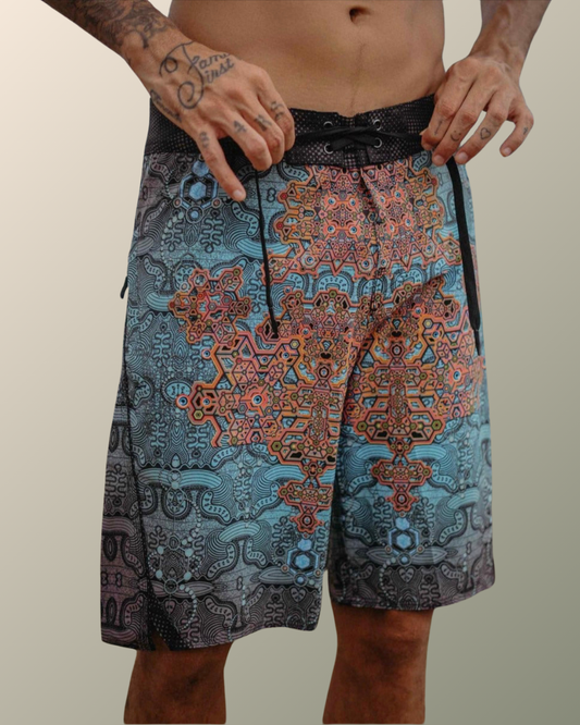 Psychedelic Boardshort Atlantis | Fast Dry | Yacxilan | Surf | Swimming Trunks